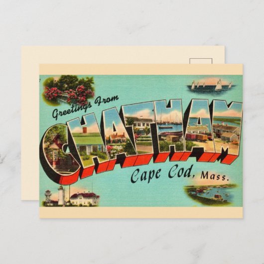 Chatham Massachusetts Greeting Briefkaart (Voorkant / Achterkant)