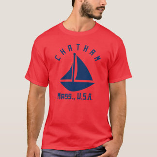 Chatham Massachusetts Sailing Boating Navy Blue Te T-shirt
