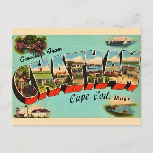 Chatham Massachusetts Welkomstkaart Briefkaart (Voorkant)