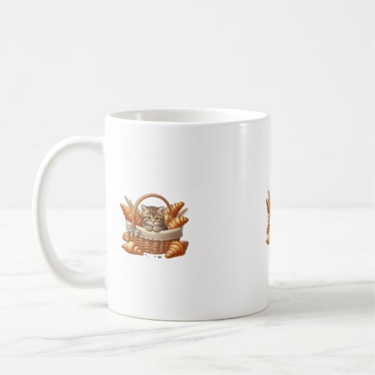 chaton en croissants koffiemok (Links)