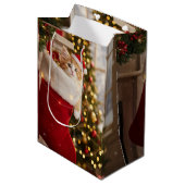 chaton noëls  medium cadeauzakje (Voorkant Gekanteld)