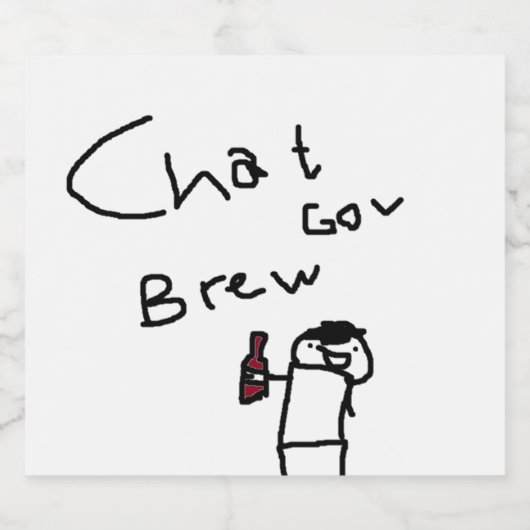 Chatroom Gov 2.0 bierflessen Bier Etiket (Enkel label)