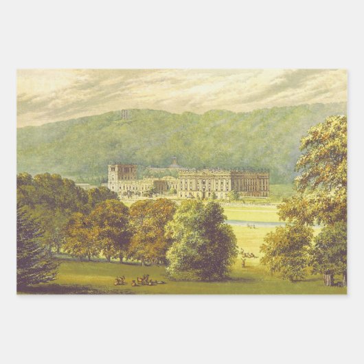 Chatsworth Derbyshire Jane Austen Darcy Pemberly Inpakpapier Vel (Voorkant)