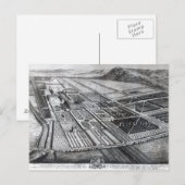 Chatsworth House, gegraveerd door Johannes Kip Briefkaart (Voorkant / Achterkant)
