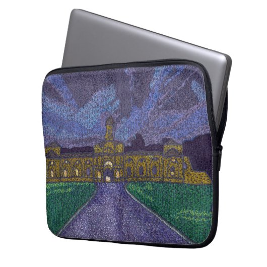 Chatsworth stallen laptop sleeve (Voorkant Links)