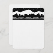 Chatt Skyline Black en White Bedankkaart (Voorkant / Achterkant)