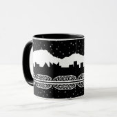 Chatt Skyline Black en White Mok (Voorkant links)