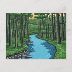 Chattahoochee River Atlanta, Georgia Schilderen Briefkaart