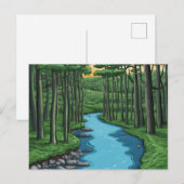 Chattahoochee River Atlanta, Georgia Schilderen Briefkaart (Voorkant / Achterkant)