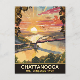 Chattanooga-brug, Tennessee-rivier, Reizen Briefkaart