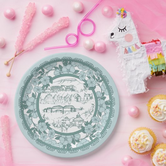 Chattanooga China Pattern Papieren Bordje (Feest)