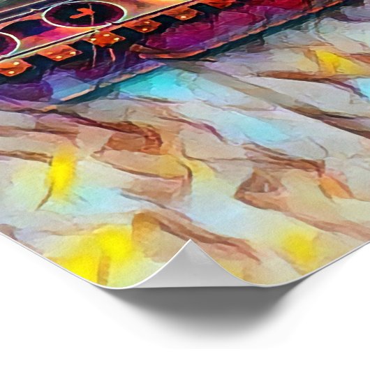 Chattanooga Choo Choo neon olieverfschilderij Poster (Hoek)