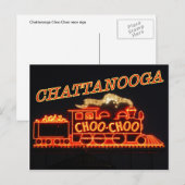 Chattanooga Choo Choo neon-teken Briefkaart (Voorkant / Achterkant)