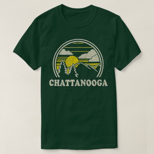 Chattanooga ennessee N Vintage Hiking Mountains T-shirt (Design voorkant)