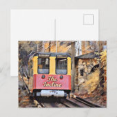 Chattanooga hellend spoorweg afdaling olieverfschi briefkaart (Voorkant / Achterkant)