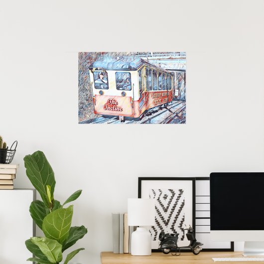 Chattanooga hellingbaan opklimming schilderij poster (Thuiskantoor)