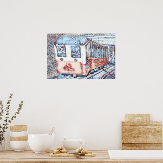 Chattanooga hellingbaan opklimming schilderij poster (Keuken)