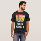 Chattanooga Is Calling And I Must Go, Wavy Sunset  T-shirt (Voorkant volledig)