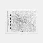 Chattanooga Kaart Fleece Deken (Voorkant (Horizontaal))