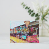 Chattanooga Kerstmis Stoom Trein Olieverfschilderi Briefkaart (Staand voorkant)