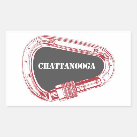 Chattanooga-klimmer Rechthoekige Sticker (Voorkant)