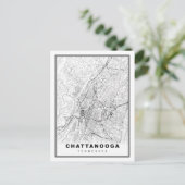 Chattanooga Map Briefkaart (Staand voorkant)