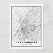 Chattanooga Map Briefkaart (Voorkant)