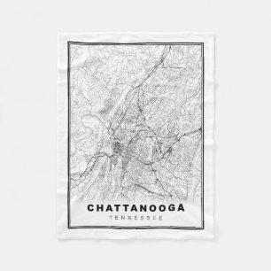 Chattanooga Map Fleece Deken