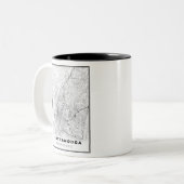 Chattanooga Map Tweekleurige Koffiemok (Voorkant links)