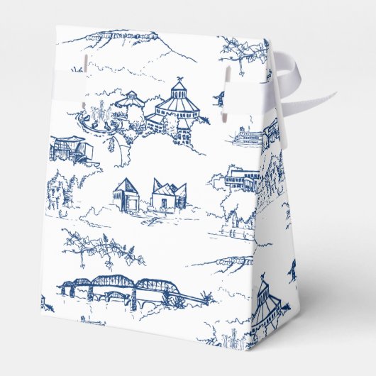 Chattanooga Monogram Blue Bedankdoosjes (Achterkant)