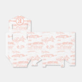 Chattanooga-monogram blush bedankdoosjes (Uitgevouwen)