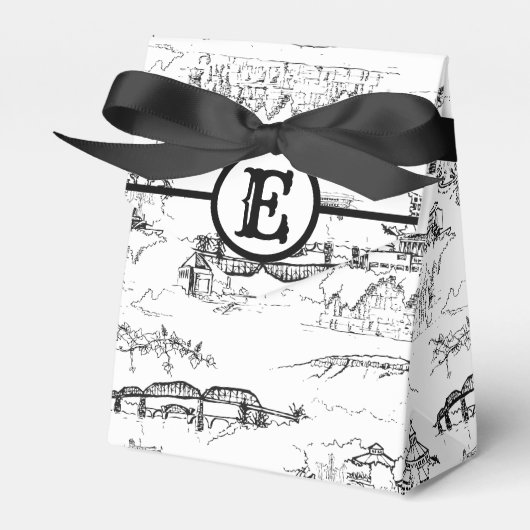 Chattanooga Monogram Favor Box Bedankdoosjes (Voorkant Zijde)