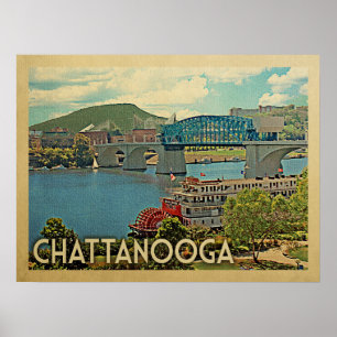 Chattanooga Poster Tennessee Vintage Travel