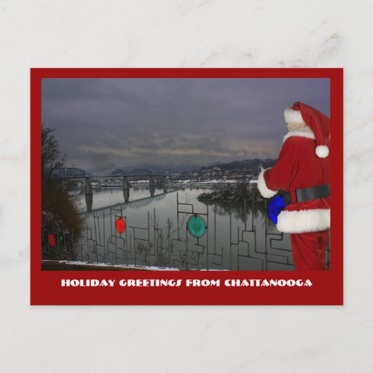 Chattanooga Santa Feestdagenkaart (Voorkant)