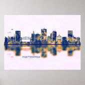 Chattanooga Skyline Poster (Voorkant)