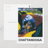 Chattanooga, stoomtrein onder de brug briefkaart (Voorkant / Achterkant)