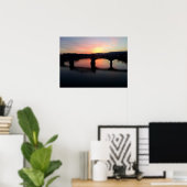 Chattanooga Sunset on Water Poster (Thuiskantoor)