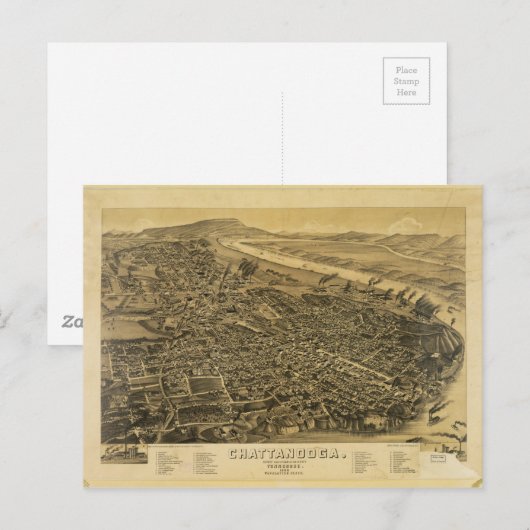 Chattanooga, Tennessee (1886) Briefkaart (Voorkant / Achterkant)