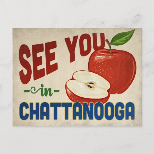 Chattanooga Tennessee Apple - Vintage Travel Briefkaart (Voorkant)