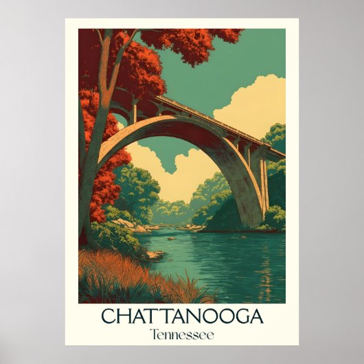 Chattanooga Tennessee Boogbrug Poster (Voorkant)