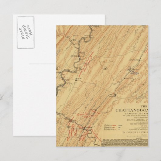 Chattanooga, Tennessee Briefkaart (Voorkant / Achterkant)