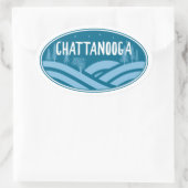 Chattanooga Tennessee buitenshuis Ovale Sticker (Tas)