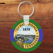 Chattanooga (Tennessee) City flag Sleutelhanger (Voorkant)