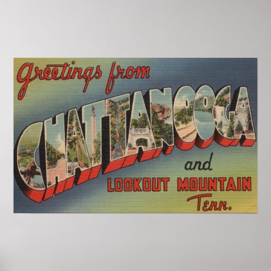 Chattanooga, Tennessee - Grote letterscènes 2 Poster (Voorkant)