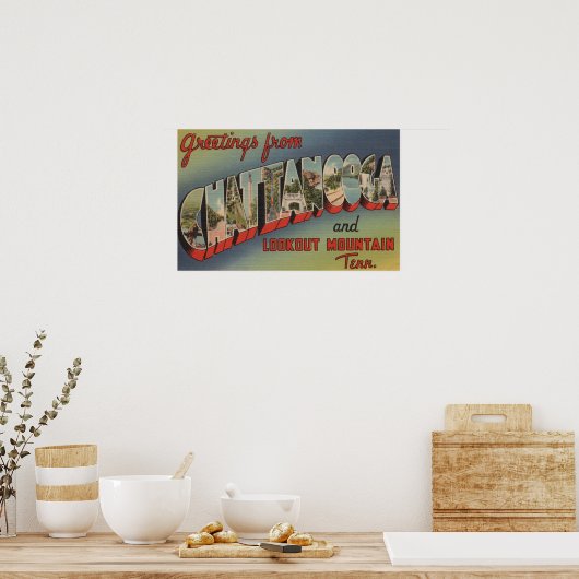 Chattanooga, Tennessee - Grote letterscènes 2 Poster (Keuken)