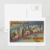 Chattanooga, Tennessee - Grote lettertjes Briefkaart (Voorkant / Achterkant)