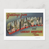 Chattanooga, Tennessee - Grote lettertjes Briefkaart (Voorkant)