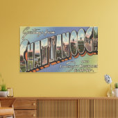 Chattanooga, Tennessee - Grote lettertjes Canvas Afdruk (Insitu (Woonkamer))