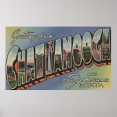 Chattanooga, Tennessee - Grote lettertjes Poster (Voorkant)