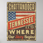 Chattanooga Tennessee Het is waar ons verhaal begi Poster (Voorkant)